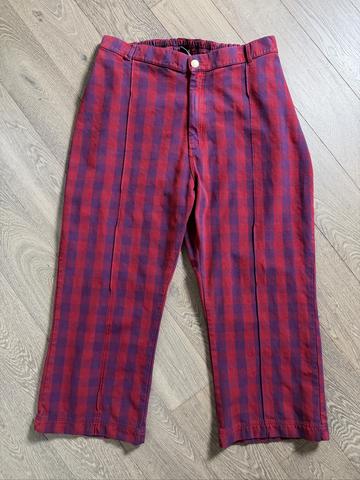 Gingham Cranberry western pants