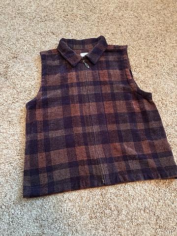 Chenille plaid vest