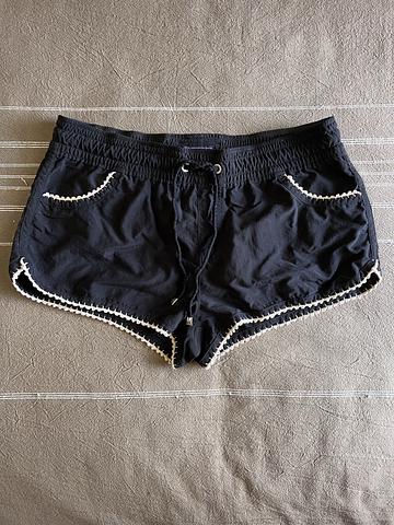 crochet hem swim shorts