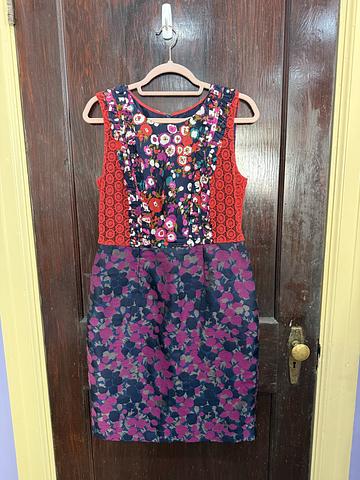 Mixed Print Sheath Dress