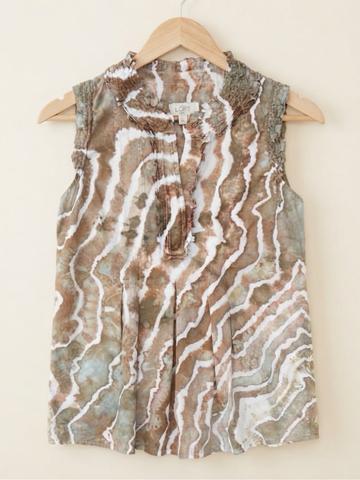 Ice Dyed LOFT Ruffled Tank