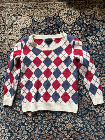 Merino Wool Argyle Sweater