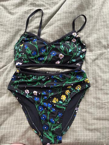 Floral Print High Waist Swim Set