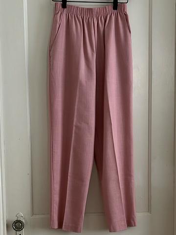 Dusty Rose High Rise Elastic Waist Pants