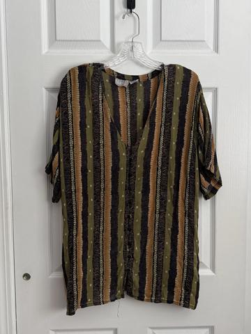 Gauzy striped blouse