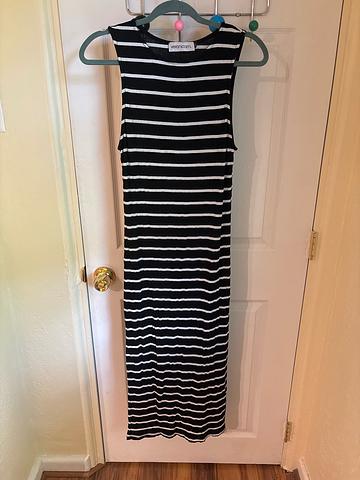 Striped longline dress