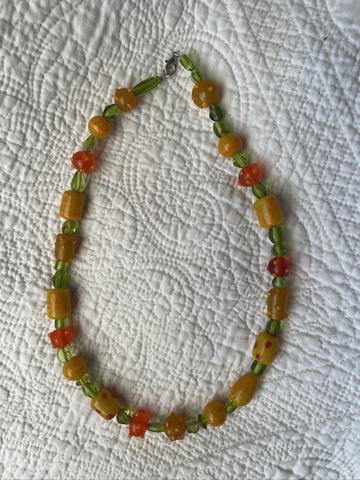 Glass bead necklace