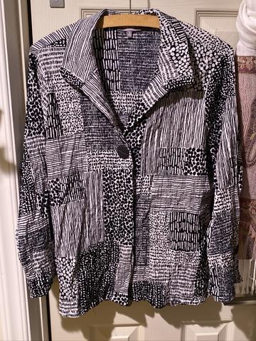 Mixed Print Collared Shirt