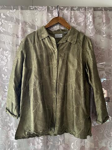 Silk button down