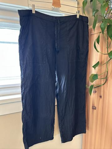 Italian wide-leg linen pants