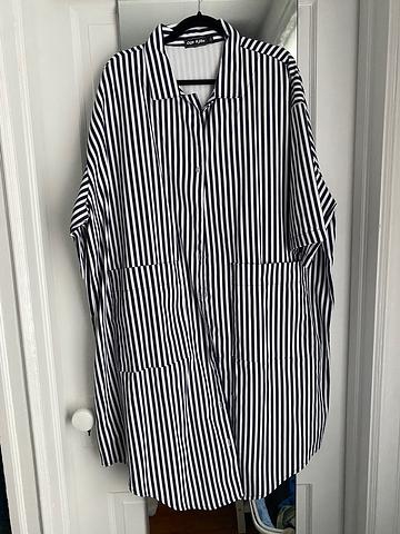 Strip Oversized Denim Dress