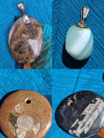 Bundle of Stone/Fossil Pendants