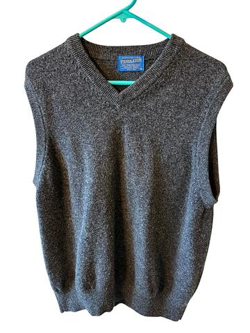 Pendleton charcoal lambswool mens vest