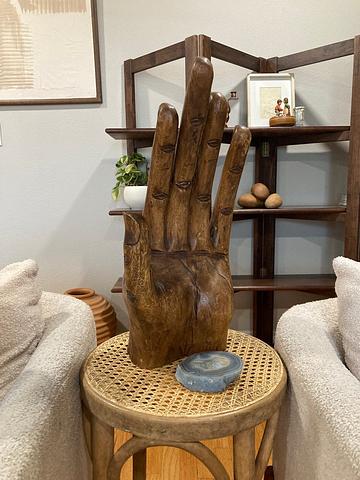 Giant Carved Wooden Hand Sculpture