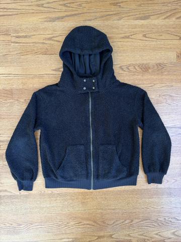 Gillian Sherpa Hoodie Jacket Black