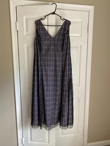 Evening Dress with sheer overlay