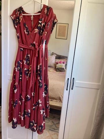 3 tier Maroon Sundress