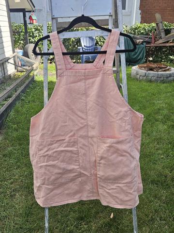 Textured pinafore dress
