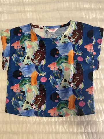 Artist Splat Cotton Linen Top