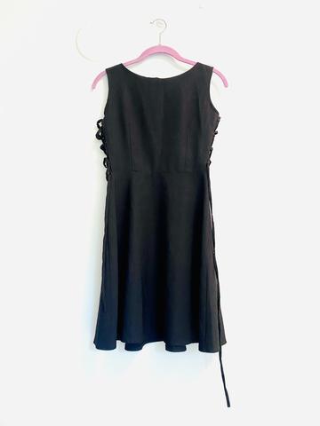 Black dress with laced up sides