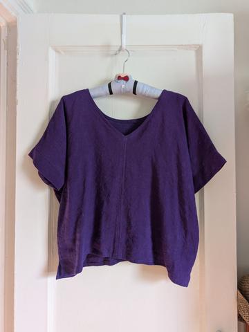 Self Drafted Pamut vneck tee