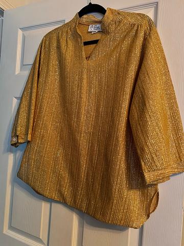 70s gold disco top