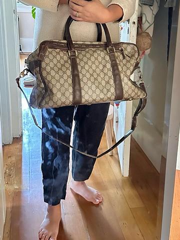 Leather carry-on bag