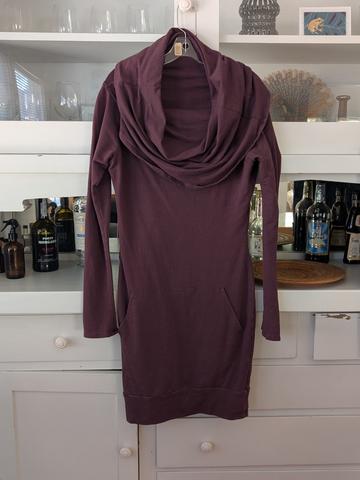 Cowl Neck Dress with Kangaroo Pocket