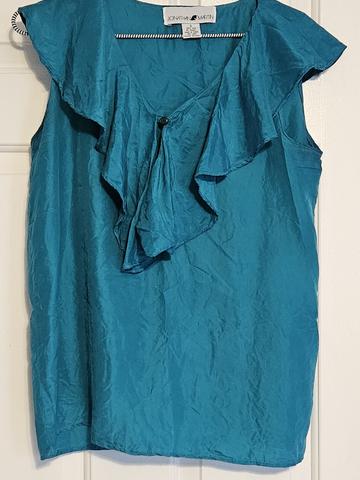 Silk Top with ruffle