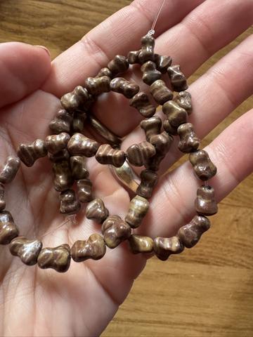 Tan stone beads