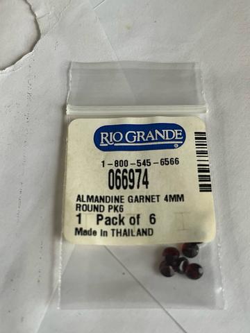 Faceted almandine garnet