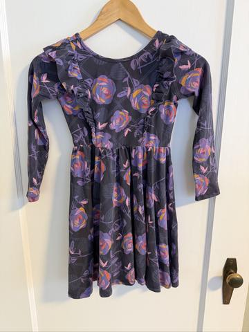 Rose print dress