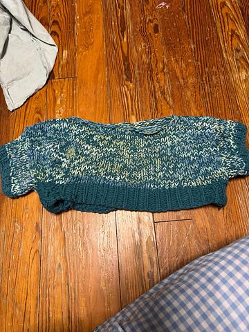 Knit short sleeve bolero top
