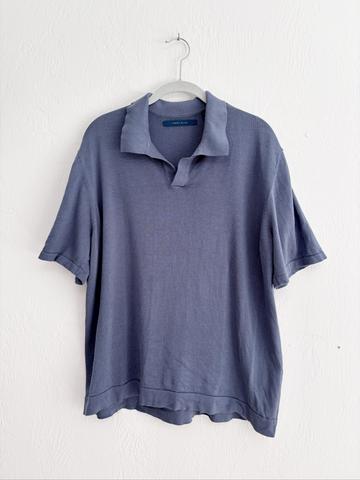 Knit Blue Polo L
