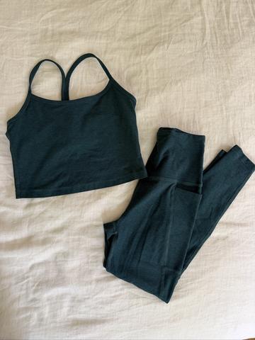 Spacedye high waisted legging and cropped top set