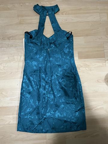 Vintage McClintock GunneSax teal brocade dress