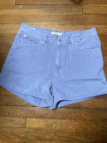 Lavender mom jean shorts