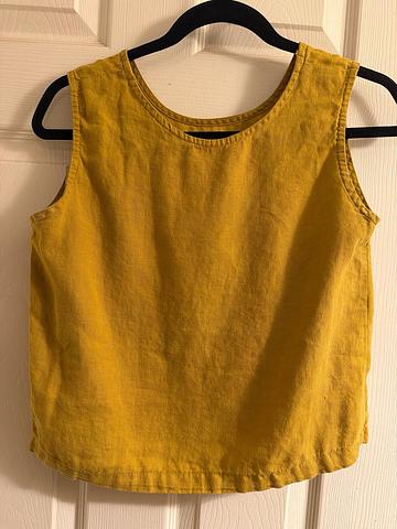 Lyla Cropped Linen Tank