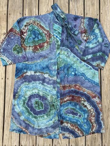 Ice Dyed Oversized Linen Robe