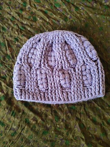lavender wheat stitch hat