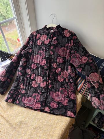 Anita S’s Sun’n Sand Quilted Velvet Floral Jacket