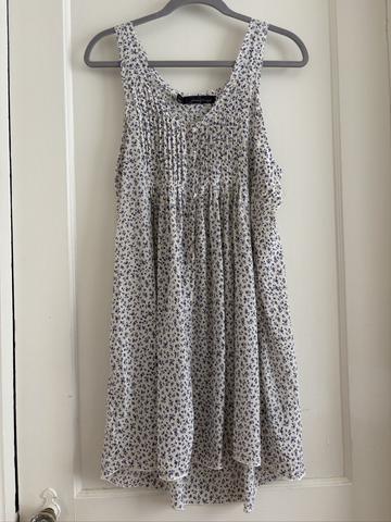 100% Silk Mini Dress Ditzy Floral