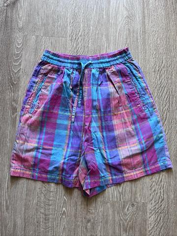 Drawstring Plaid Shorts