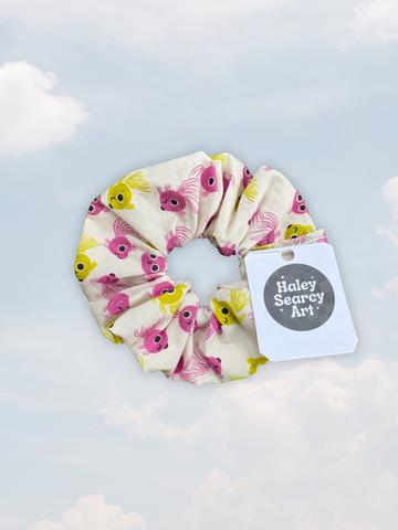Pink Goldfish Scrunchie