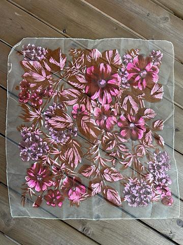 Sheer Floral Scarf
