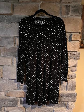 Black and white polka dot dress
