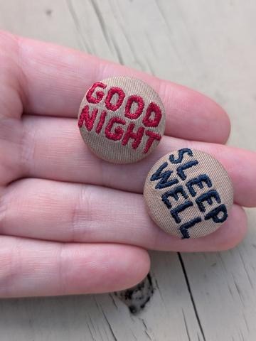 Embroidered Cloth Covered Buttons
