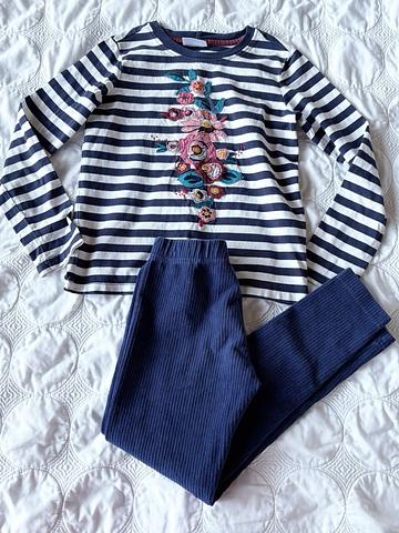 Striped Long Sleeve Tee and Leggings