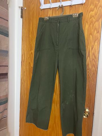 High waisted vintage military pant