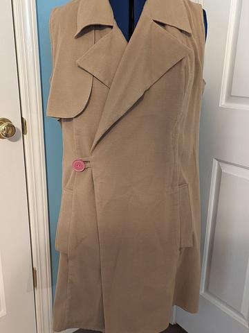 Tan long vest